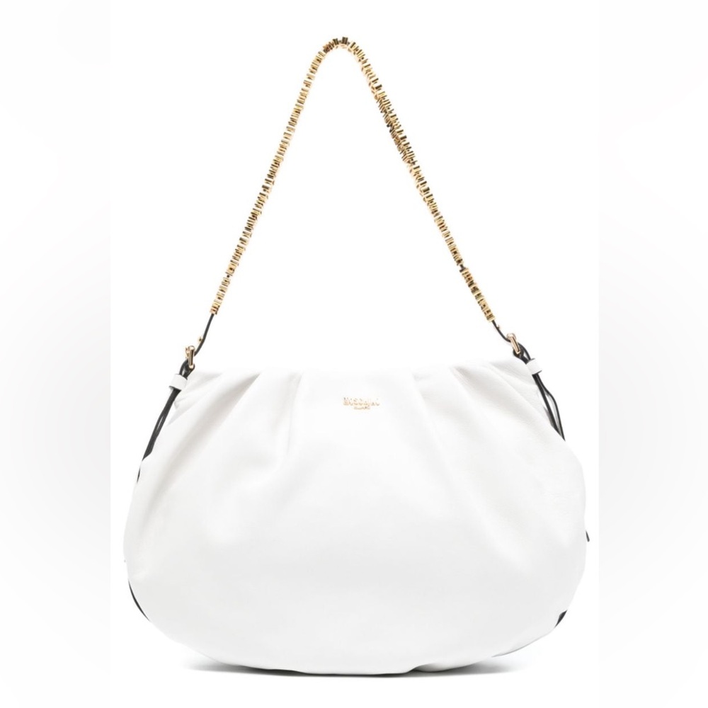 Moschino logo lettering leather shoulder bag NWT